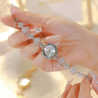 Watches For Women Fashion Elegant Gold Silver Bracelet Small Quartz Wristwatch 2025 Women's Lucky Watch Girlfriend Lovers Gift