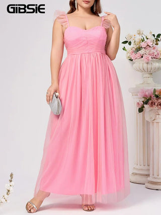 Elegant Ruffle Trim Evening Party Dress - Epictzar Intl.