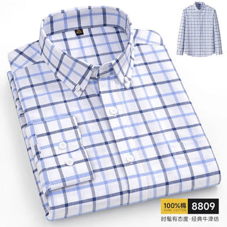 Solid Color 100% Pure Cotton Men Oxford Shirt - Epictzar Intl.