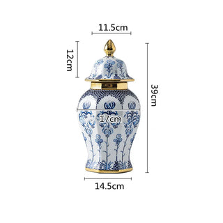 Vintage Handicraft Ornaments Porcelain Ginger Jar