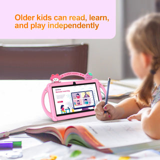 7-inch Android 13 children's tablet, 5G WiFi tablet, quad-core processor, 4GB (2g+2g-memory expansion) RAM+32GB ROM, with parent