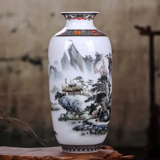 Traditional Flower Ceramic Vase