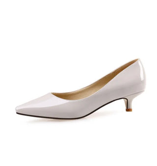Woman Low Heels Shoes Elegant Null Pumps 3cm Comfortable Slip-Ons Watermelon Red Grey Designer Plus Size Zapatos  Shiny Leather