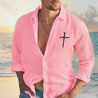 Simple Comfortable Linen Men's Shirt