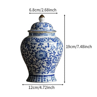 Ceramic Art Decoration Floral Ginger Jar