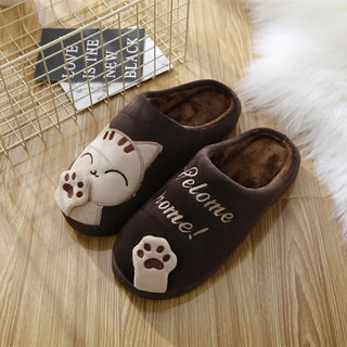 Cute Cartoon Embroidery Round Toe Slippers