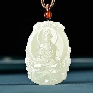 Natural Nephrite Buddhist Pendant Necklaces