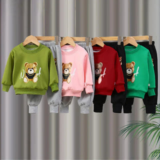 Bear Printed Loose Cartoon Outfits