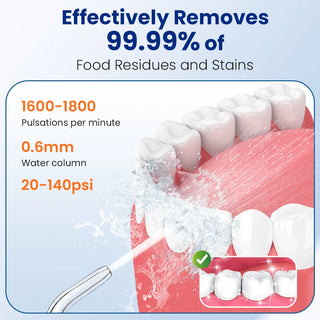 Oral irrigator USB rechargeable dental floss portable dental sprayer 260ML water tank waterproof oral care cleaning