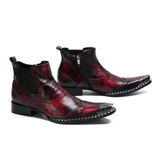 Luxury Genuine Leather Pointed Ankle Boots