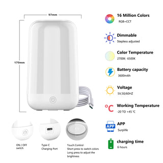 Smart Color Changing Touch Lamp