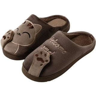 Plush Indoor Thermal Furry Warm Slippers