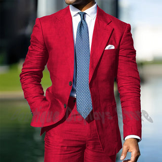 Single Breasted Wedding Party 2Pcs Outfits Suit