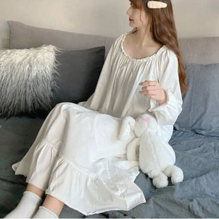 Women Long-sleeved Loose Nightdress