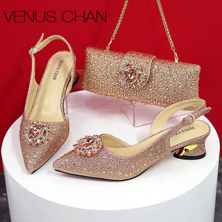 Mature Ladies Shoes Matching Bag Set