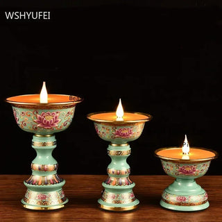 Acrylic Butter Enamel Simulated Candlestick
