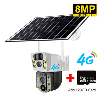 Wireless Dual Lens Solar Security Camera