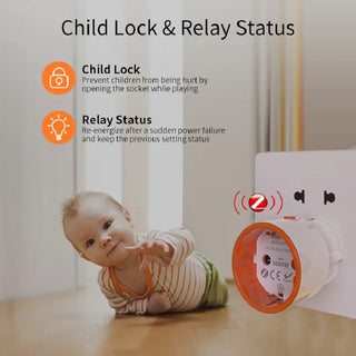 Child Lock Power Monitoring Smart Power Plug