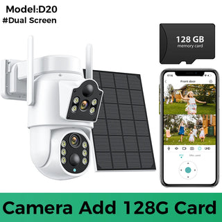 4K 8MP WiFi Solar Camera Outdoor Battery WiFi IP Camera Dual Lens Wireless Surveillance Camera iCsee APP Security Protection