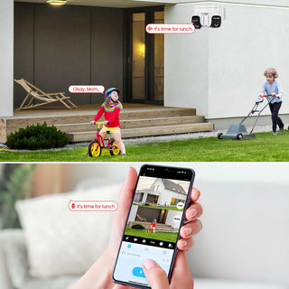 8MP 4K Dual PTZ Wifi Camera 10X Digital Zoom Outdoor Surveillance Camera Human Detection 4MP HD CCTV Security Camera iCam365 APP