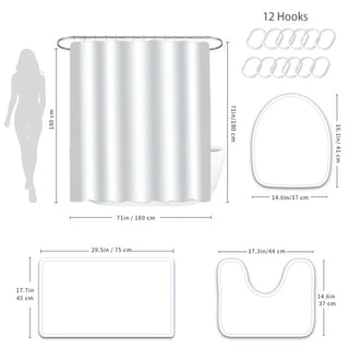 Christians Waterproof Shower Curtain Set