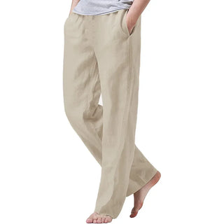 Men's Linen Elastic Waist Fitness Pants