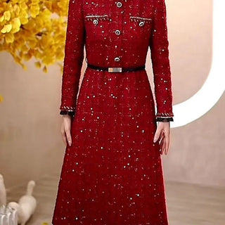 Luxury Sequin Sweet Ruffles Party Dress