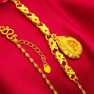 Luxury Women's 24K Drop Chain & Pendant Set - Epictzar Intl.