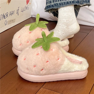 Indoor Home Warmth Plush Cotton Slippers