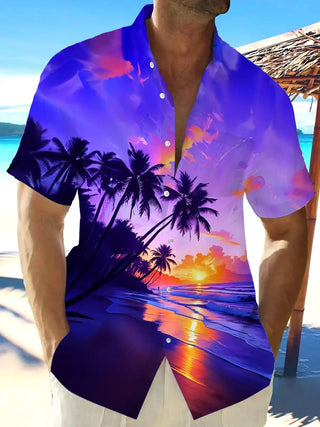 Leisure Street Walk Hawaiian Printed Full Open Button Shirt - Epictzar Intl.