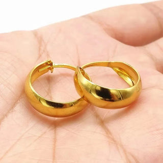 9999 24K real gold earrings female full of stars prosperous husband gold earrings fashion gold ear wire match gold earrings gif