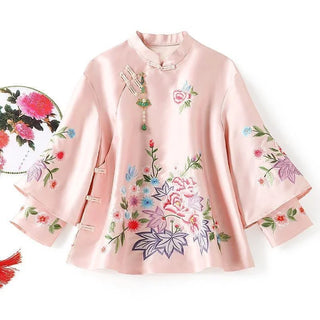 Elegant Loose Ethnic Style Blouse