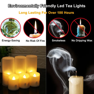 Rechargeable Flickering Flames Wedding Candles