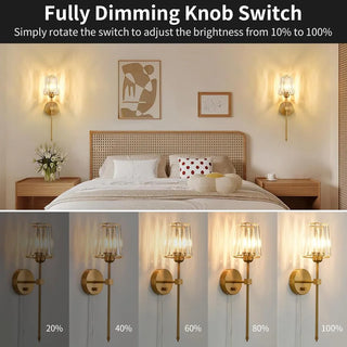 Crystal Rechargeable Bulbs Wall Lamps