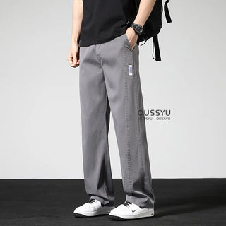 Luxury Elastic Waist Loose Straight Pants