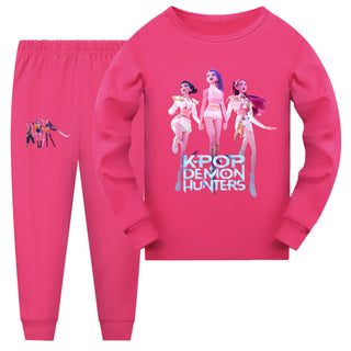 Kpop Demon Hunters Kids Clothes Rumi Mira Zoey Girls Pajama Set Fashion Boys Long Sleeve Pyjamas Children Sleepwear Suit