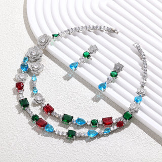 Luxury Sparkling Crystal Jewelry Set