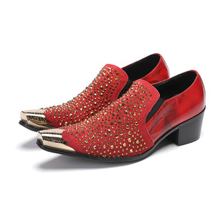 Pointed Metal Toe Dress Shoes