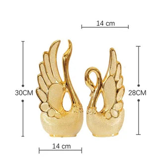 Swan Lovers Ceramic Craft Figurines