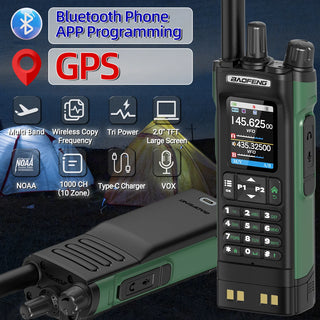 Multi Band GPS Bluetooth Programming Walkie Talkie