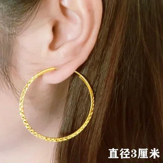 Elegant Stars Prosperous 24K Gold Earrings