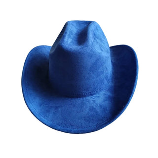 Suede Leather Cowboy Fedora Hat