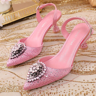 Italy-Inspired Rhinestone Design Sandals