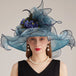 Blue Organza Hat