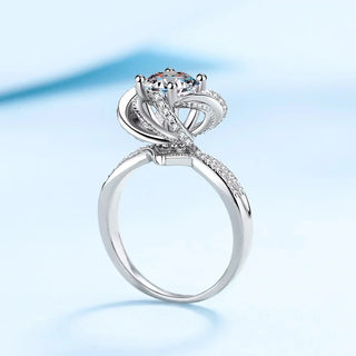 Platinum 18K White Carat Gold Moissanite Ring
