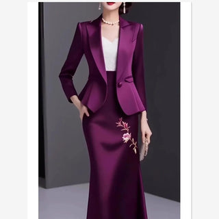 Luxury Floral Embroidery Formal Outfits