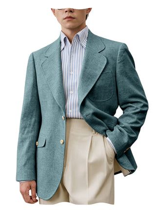 Linen Single Breasted Blazer Business Suit