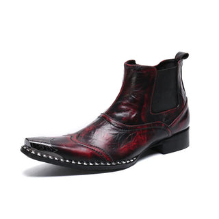 Luxury Genuine Leather Pointed Ankle Boots