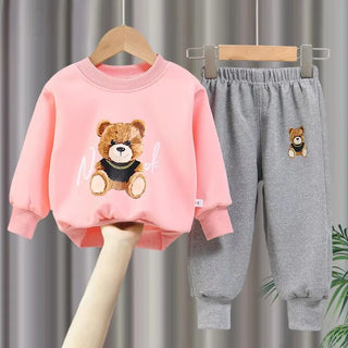Bear Printed Loose Cartoon Outfits