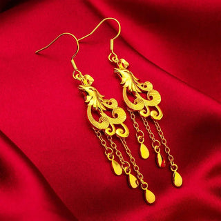 Elegant 24K Gold Peacock Earrings - Epictzar Intl.
